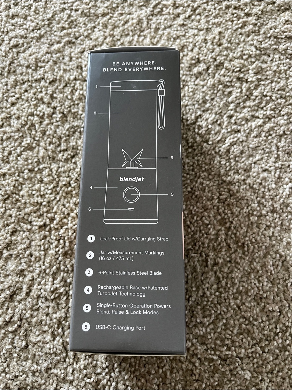 BlendJet Portable Personal Blender - Black Box - Picture 2 of 6